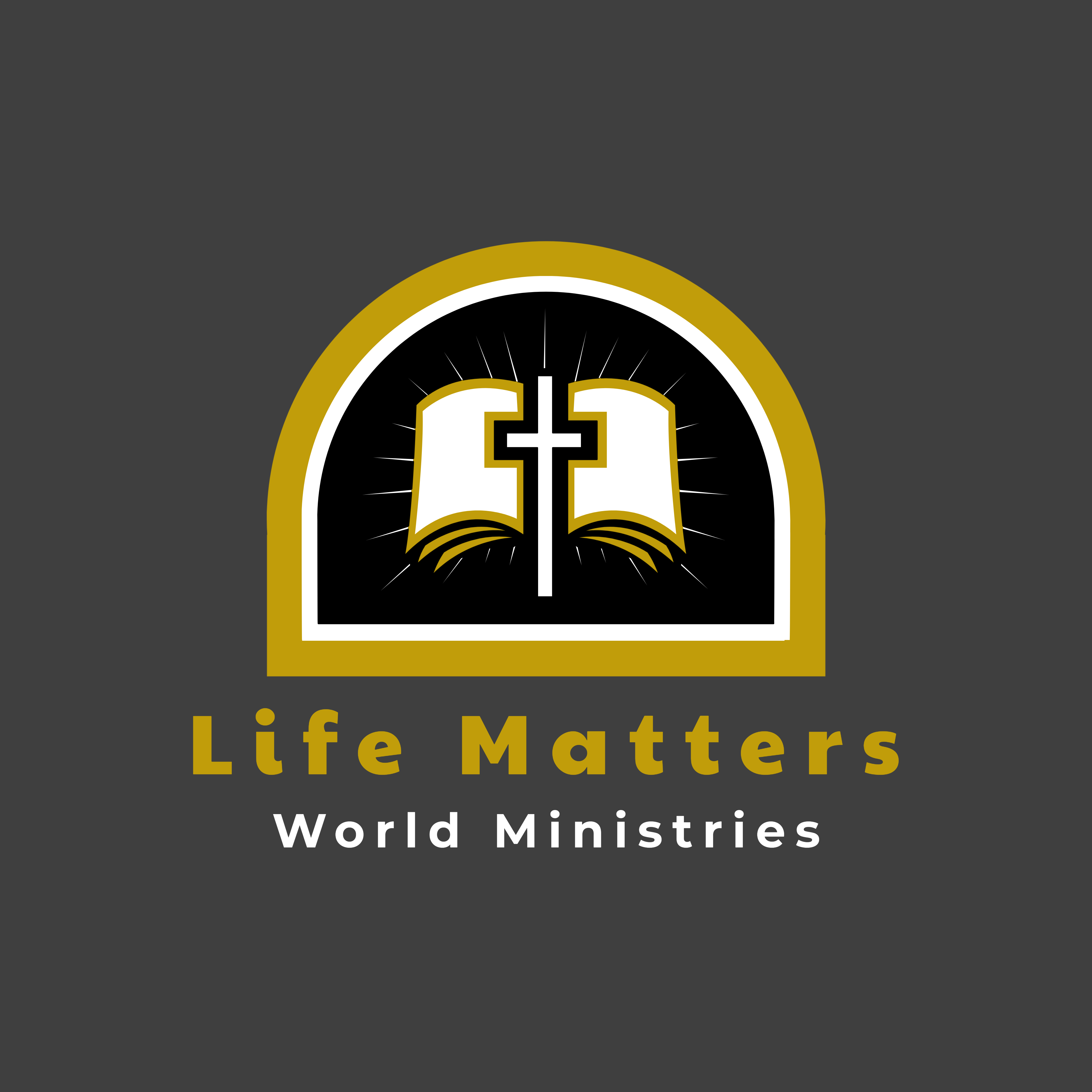 Life Matters World Ministries — open Bible and cross